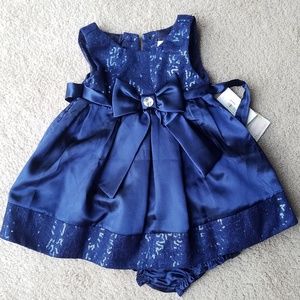 Sweet Heart Rose navy blue dress
